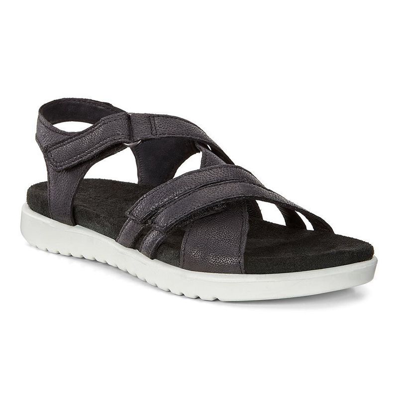 Kids Ecco Flora - Sandals Black - India BKADGO871